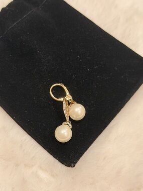 Gold Pearl Drop Earrings - Classic Pearl Dangle (Ralph Lauren)